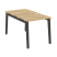Рабочая станция на деревянных опорах Onix Wood OW.D.RS-2.0.7 780x1475x750 (Тиквуд Светлый/Дуб Темный)