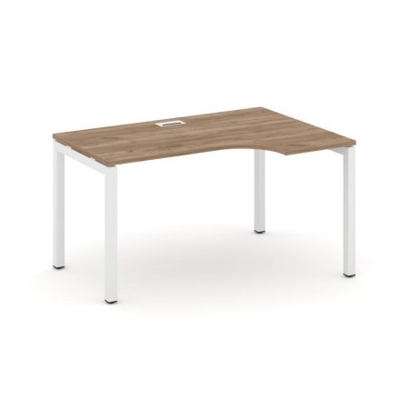 Стол рабочий эргономичный SN-5P.SPA-012(R) (1580х700/980х750) (Дуб Табак/Металл Белый)