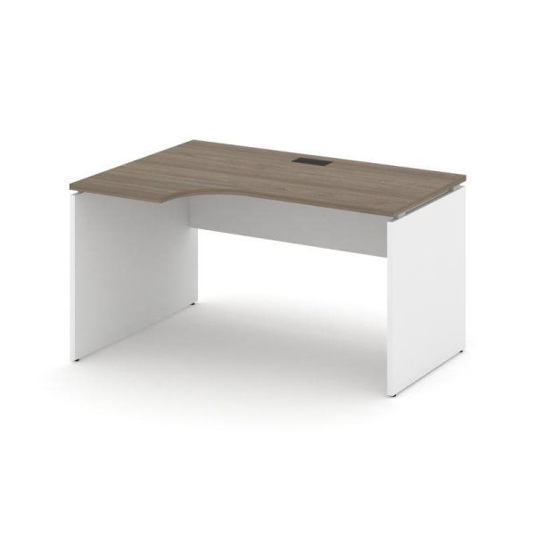 Стол рабочий эргономичный SN-D.SPA-021(L) (1380х800/980х750) (Вяз Благородный/Белый)