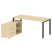 Рабочая станция с опорной тумбой левая Metal System Style БП.РС-СТС-2.4 Л 1700x1520x750 (Дуб Наварра/Серый металл)