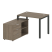 Рабочая станция с опорной тумбой левая Metal System Style БП.РС-СТС-2.1 Л 1100x1520x750 (Дуб Наварра/Серый металл)