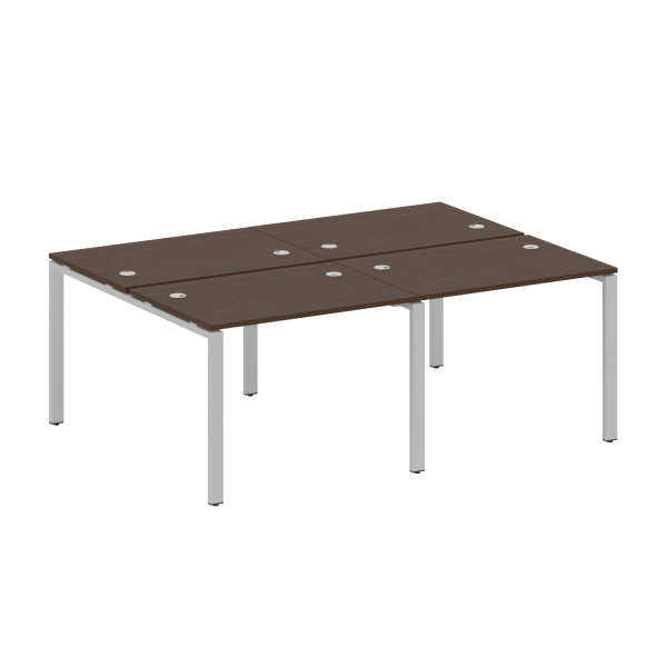 Рабочая станция на 4 раб. места Metal System Style БП.СМ-4.1 2000x1475x750 (Венге Цаво/Серый металл)