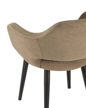 Стул с подлокотниками Саймон велюр капучино (Стул Саймон капучино)