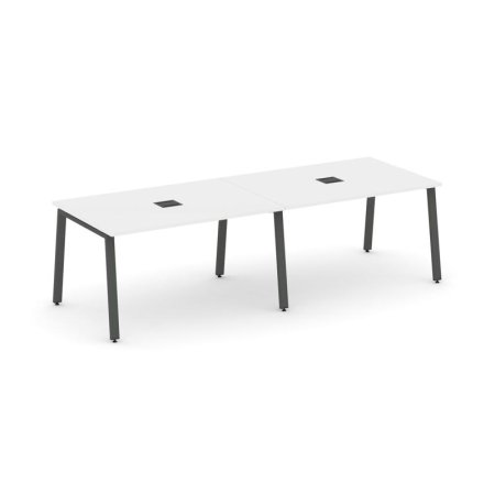 Стол переговорный SN-6A.SPRG-011 (1960х980х750) (Белый/Металл Антрацит)