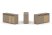 Тумба двойная + топ ES.NB.2T-3 (1500х410х750) (Латте/Тиквуд Светлый)