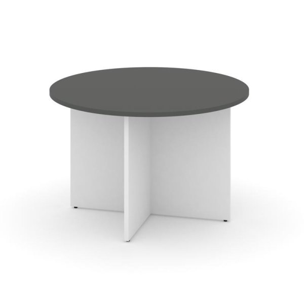 Стол переговорный круглый SN-D.SPRG-004 (1180х1180х750) (Антрацит/Белый)