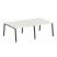 Рабочая станция на 4 рабочих места на А-образном м/к Metal System Style БА.СМ-4.2 2400x1475x750 (Дуб наварра/Серый металл)