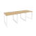 Рабочая станция на О-образном м/к Onix O.MO-RS-3.0.8 2340x800x750 (Тиквуд Темный/Белый Металл)