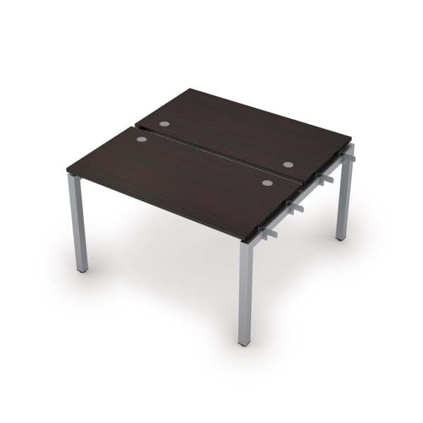 6МБН.5268 Бенч-система на 2 рабочих места, начальный модуль (1200x1235x750) (Венге/Алюминий матовый)