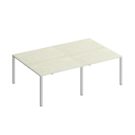 Рабочая станция на металлокаркасе КФ (4х120) Комфорт КФ К.1144-2 2400x1540x750 (Дуб шамони светлыйСерый)