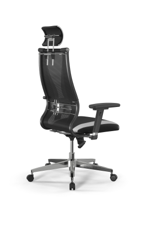 Кресло для руководителя Метта Sit 10 B2-170D - T+UMF(SY271)+Extra /Kb38/Wh09/D03P/H3mL-Pf-2D(M09.B22 (Черный | Белый)