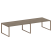 Переговорный стол 2 столешницы Metal System Style БО.ПРГ-2.5 3600x1235x750 (Дуб Наварра/Серый металл)
