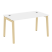 Стол руководителя на деревянных опорах Onix Wood Direct OW.SRR-3.8 1380x800x750 (Тиквуд Темный/Дуб Светлый)