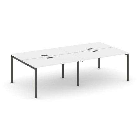 Рабочая станция 2-х сторонняя SN-4P.DRS-032 (2360х1232х750) (Белый/Металл Антрацит)