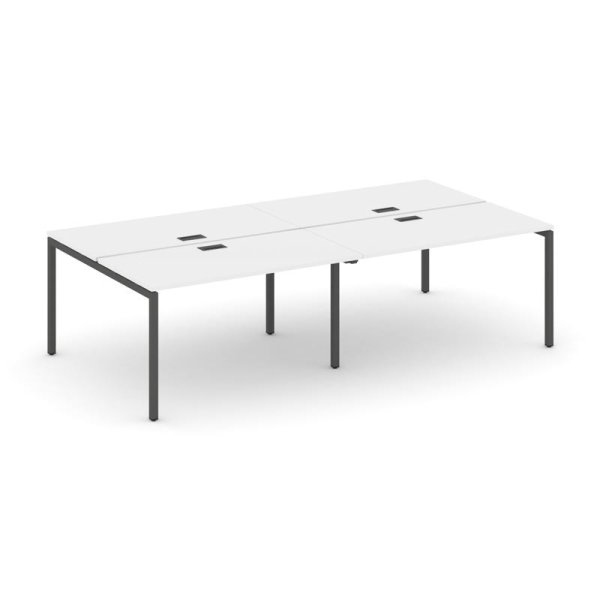 Рабочая станция 2-х сторонняя SN-4P.DRS-031 (1960х1232х750) (Белый/Металл Антрацит)