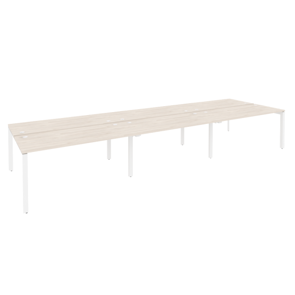 Рабочая станция на П-образном м/к Onix O.MP-D.RS-6.4.7 4740x1475x750 (Денвер Светлый/Белый Металл)