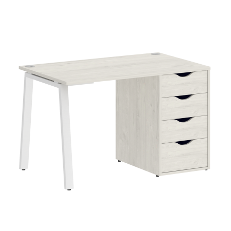 Стол письменный VR.SP-3-118.4.A 1180x720x750 (Дуб Наварра/Белый Металл)