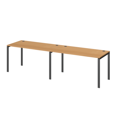 Бенч линейный на 2 рабочих места Арго-М АМБЛ-003.60 2800x600x760 (Ольха/Антрацит)