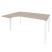 Стол эргономичный левый на П-образном м/к Onix O.MP-SA-4L 1580x1180x750 (Тиквуд Темный/Белый Металл)