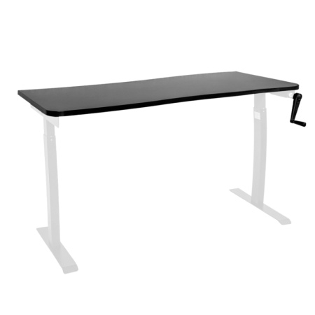 Стол c ручным приводом LA-T33-M1 (1400x600x725-1165) (Черный | Белый)
