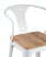 Стул TOLIX ARM WOOD с подлокотниками белый (Стул Tolix Arm Wood белый глянцевый)