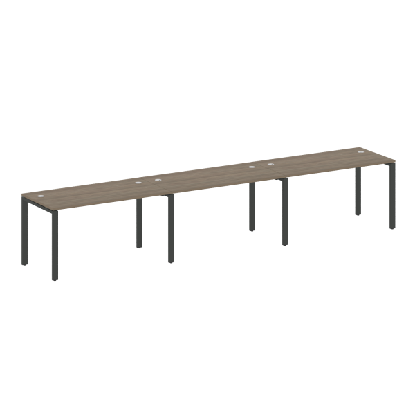 Рабочая станция на 3 раб. места Metal System Style БП.СМ-3.3 4200x720x750 (Вяз/Антрацит металл)