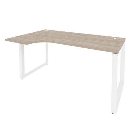 Стол эргономичный левый на О-образном м/к Onix O.MO-SA-1L 1580x980x750 (Дуб Аттик/Белый Металл)