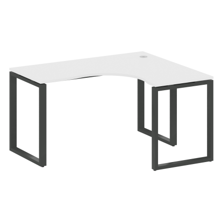 Стол криволинейный правый Metal System Style БО.СА-3 Пр 1400x1200x750 (Белый/Антрацит металл)