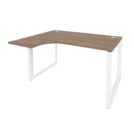 Стол эргономичный левый на О-образном м/к Onix O.MO-SA-3L 1380x1180x750 (Дуб Аризона/Белый Металл)