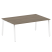 Стол для переговоров (1 столешница) на А-образном м/к Metal System Style БА.ПРГ-1.5 1800x1235x750 (Дуб наварра/Серый металл)