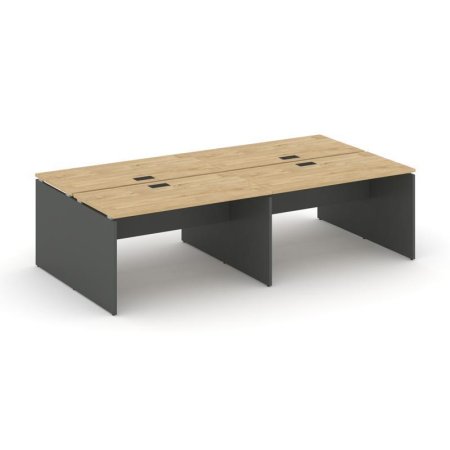 Рабочая станция 2-х сторонняя SN-D.DRS-042 (2360х1432х750) (Тиквуд Светлый/Антрацит)