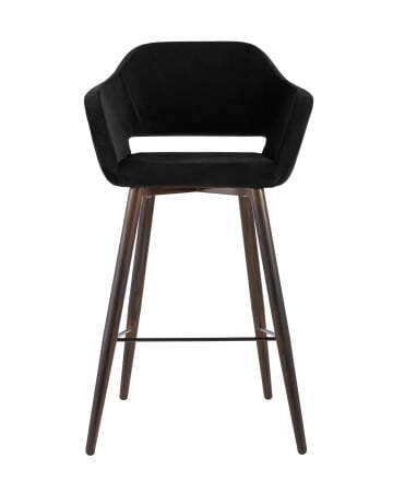Стул барный Саймон велюр черный (Стул барный Саймон черный)