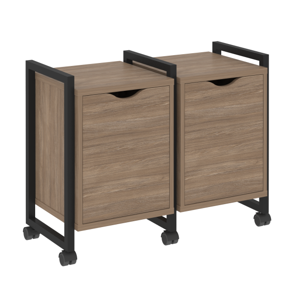 Тумба на колесных опорах наборная VR.L-TN-2.K 970x460x767 (Дуб Аризона/Черный металл)