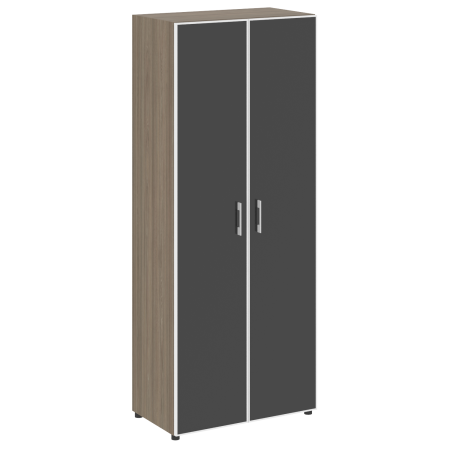 Шкаф для документов со стеклом черным LT.ST-1.10 R Black (Вяз Благородный)