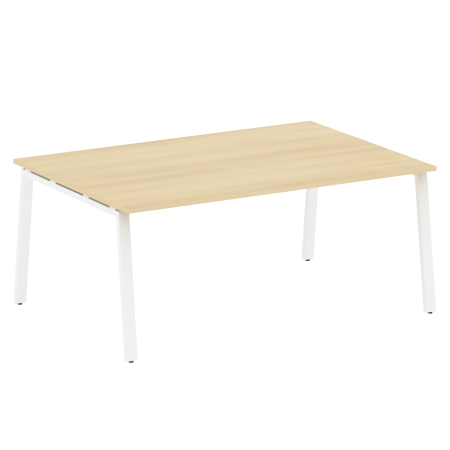 Стол для переговоров (1 столешница) на А-образном м/к Metal System Style БА.ПРГ-1.5 1800x1235x750 (Акация/Белый металл)