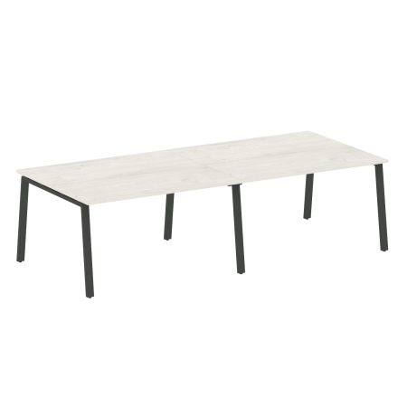 Стол для переговоров (2 столешницы) на А-образном м/к Metal System Style БА.ПРГ-2.3 2800x1235x750 (Дуб наварра/Антрацит металл)