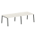 Стол для переговоров (2 столешницы) на А-образном м/к Metal System Style БА.ПРГ-2.3 2800x1235x750 (Дуб наварра/Серый металл)