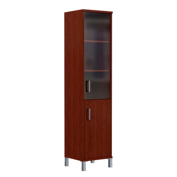 Шкаф узкий, глухая дверь, левая+стекло тонированное Born B-431.5 L 475x450x2054 (Бургунди)