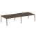 Рабочая станция на 4 рабочих места на А-образном м/к Metal System Style БА.СМ-4.5 3600x1475x750 (Дуб наварра/Серый металл)