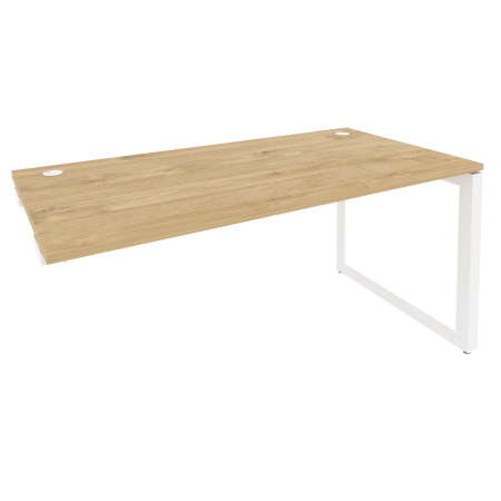 Стол-приставка на О-образном м/к к опорным элементам Onix O.MO-SPR-4.8 1580x800x750 (Тиквуд Светлый/Белый Металл)
