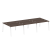 Рабочая станция на 6 рабочих места на А-образном м/к Metal System Style БА.СМ-6.2 3600x1475x750 (Дуб наварра/Серый металл)
