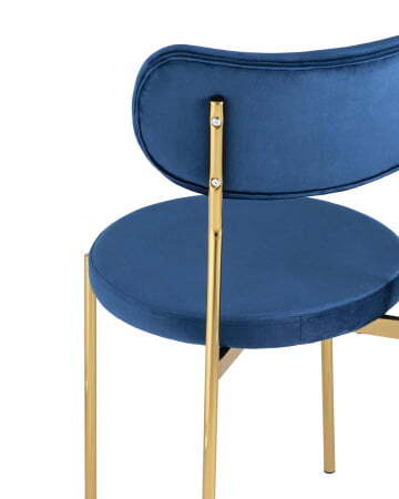 Стул Барбара велюр синий золотые ножки (Стул Барбара синий)