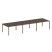 Переговорный стол 3 столешницы Metal System Style БП.ПРГ-3.3 4200x1235x750 (Дуб Наварра/Серый металл)