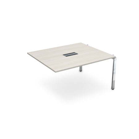 Средний модуль Бенч-системы для переговорных столов Gloss НСПС-П.927 1400x1200x750 (IvoryХром)