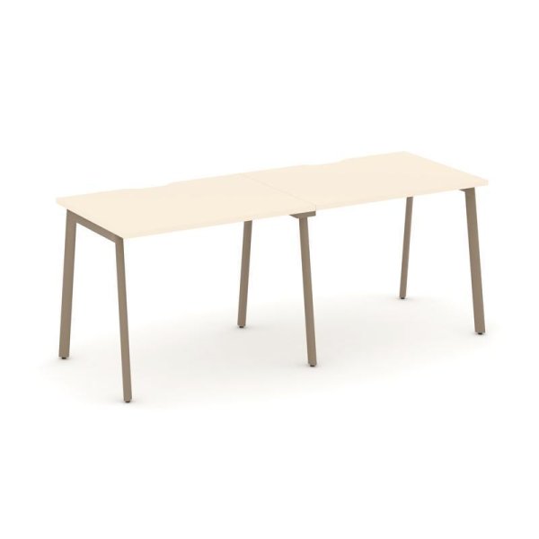 Рабочая станция 2 места ES.RS-2.1-VP (1960х730х750) (Сатин/Металл Латте)