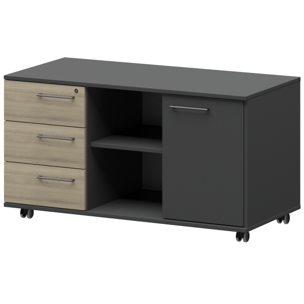 Креденция левая Кортез KZT-62L 1200x568x648 (Кронберг/Графит)