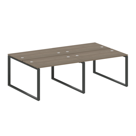 Рабочая станция Metal System Style БО.СМ-4.2 2400x1475x750 (Вяз/Антрацит металл)