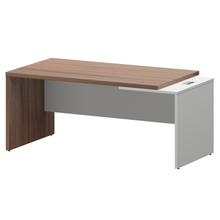 Стол руководителя правый Кортез KZ-18R 1800x900x750 (Темный шимо/Белый)