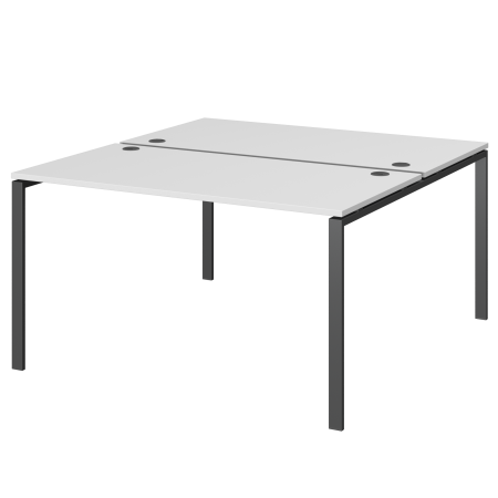 Бенч двойной на 2 рабочих места Арго-М АМБ-002 1200x1496x760 (Белый/Антрацит)