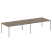 Переговорный стол 2 столешницы Metal System Style БП.ПРГ-2.5 3600x1235x750 (Дуб Наварра/Серый металл)